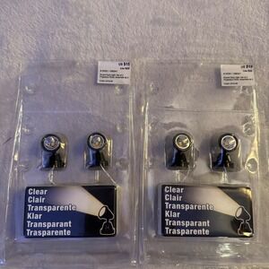 Round Spot Light Set of 2 Clear LED Miniature Accent Lighting Black 94581 598341